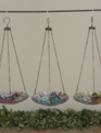 Hanging Fused Glass Butterfly Birdfeeder
