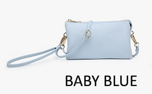 Riley 3 Compartment Crossbody Wristlet (8-Colors)