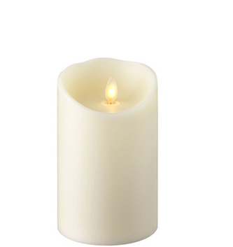 Blow Flame Ivory Pillar Candle (2-Sizes)