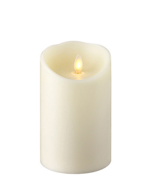 Blow Flame Ivory Pillar Candle (2-Sizes)