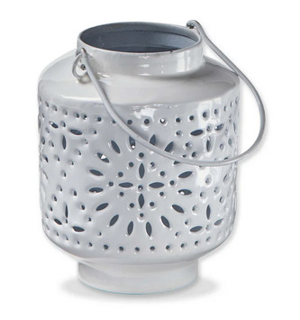 Aura Enamel Lantern White (2-Sizes)