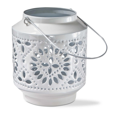 Aura Enamel Lantern White