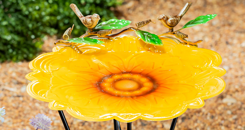 Metal Bird Bath w/ Stand