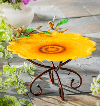 Metal Bird Bath w/ Stand (2-Styles)