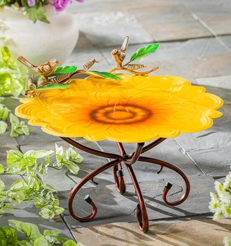 Metal Bird Bath w/ Stand (2-Styles)