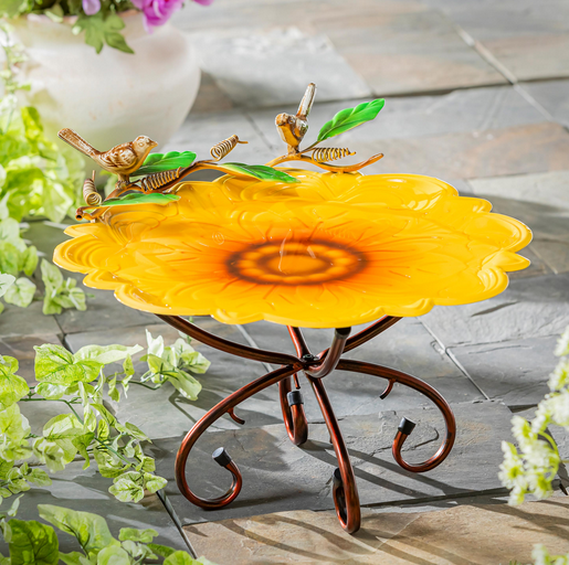 Metal Bird Bath w/ Stand