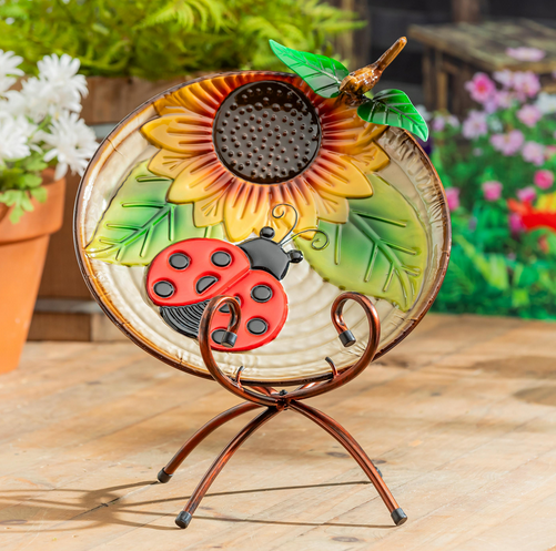 Metal Bird Bath w/ Stand