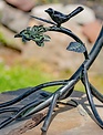 27" Galvanized Copper Finish Bird Bath w/ Branch Stand