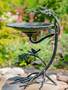 27" Galvanized Copper Finish Bird Bath w/ Branch Stand