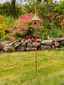 Copper Finish Powder Coated Iron Birdhouse Stake (6-Styles)