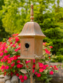 Copper Finish Powder Coated Iron Birdhouse Stake (6-Styles)