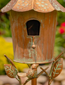 Copper Finish Powder Coated Iron Birdhouse Stake (6-Styles)