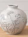 Debossed Botonical Vase