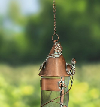 Hanging Powder Coated Copper Finish Bird Feeder (2-Styles)