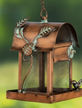 Hanging Powder Coated Copper Finish Bird Feeder (2-Styles)