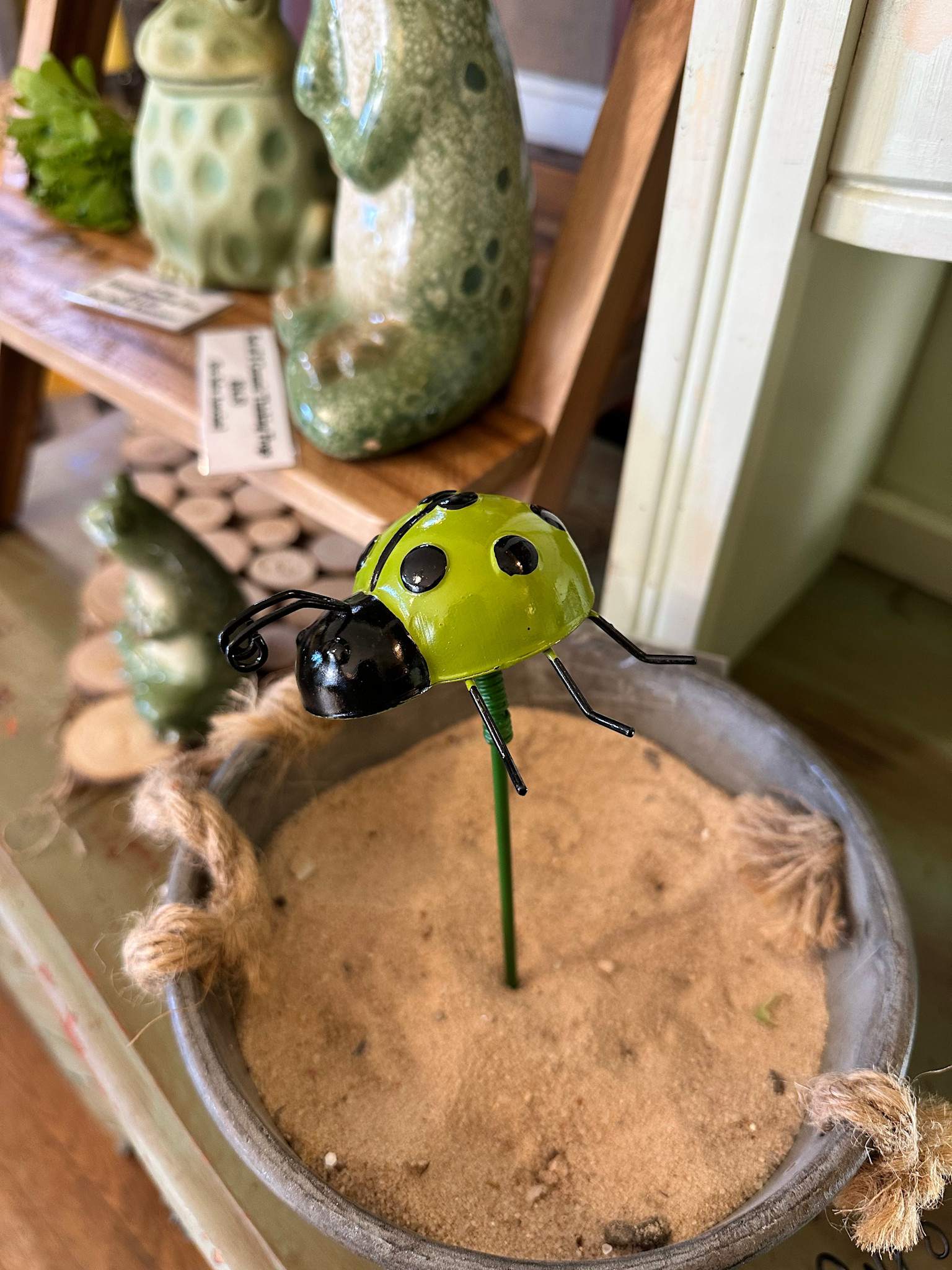 Metal Plant Stake Ladybug