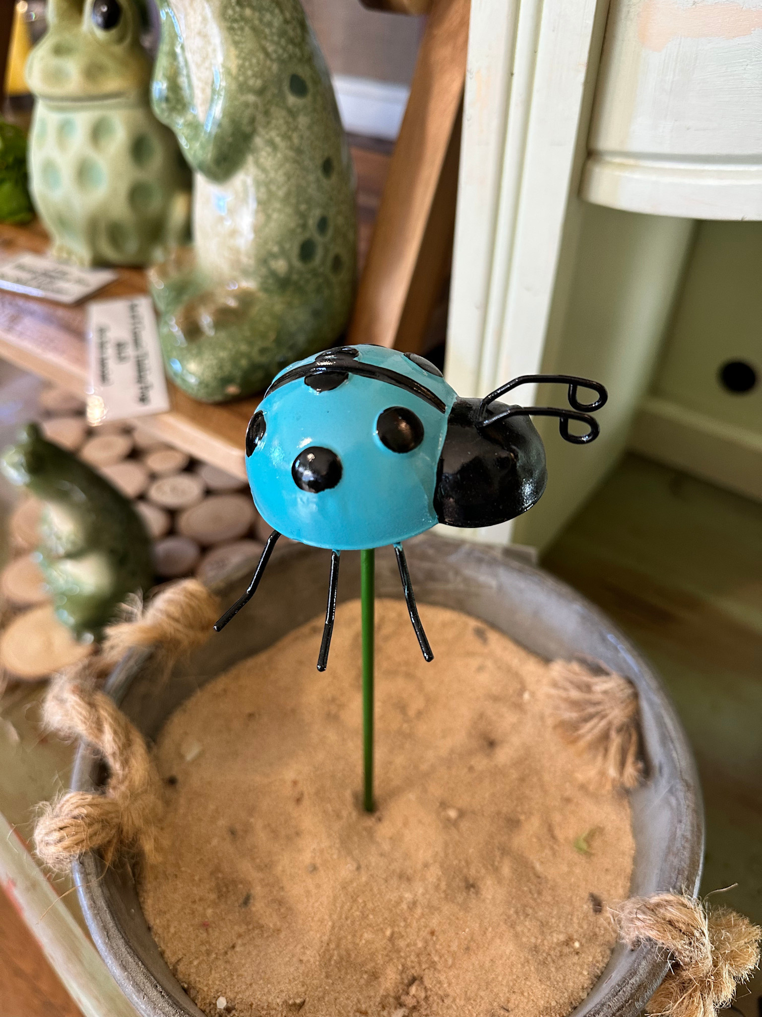 Metal Plant Stake Ladybug