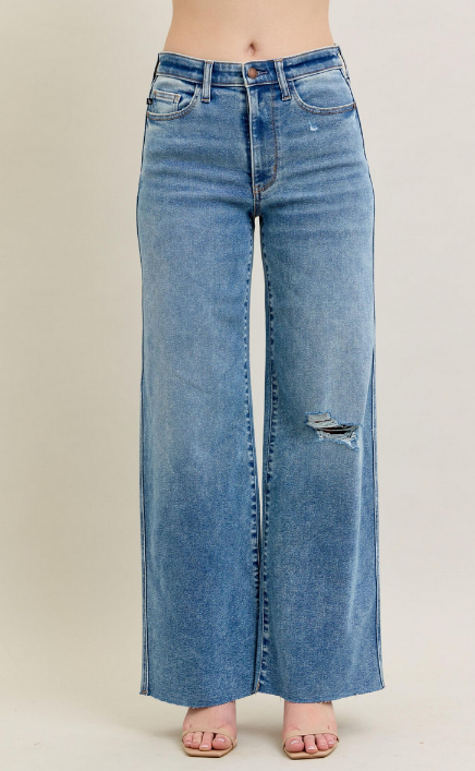 Judy Blue Vintage Wash Wide Leg Jeans By: Judy Blue