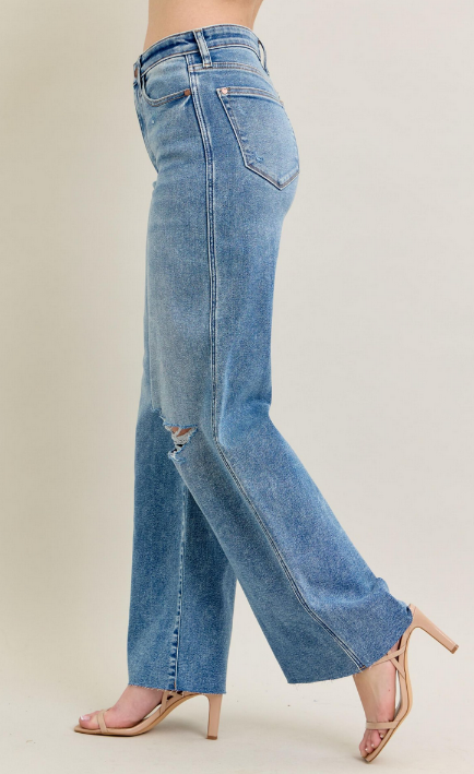 Judy Blue Vintage Wash Wide Leg Jeans By: Judy Blue