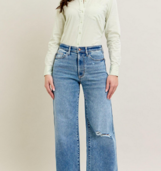 Judy Blue Vintage Wash Wide Leg Jeans By: Judy Blue