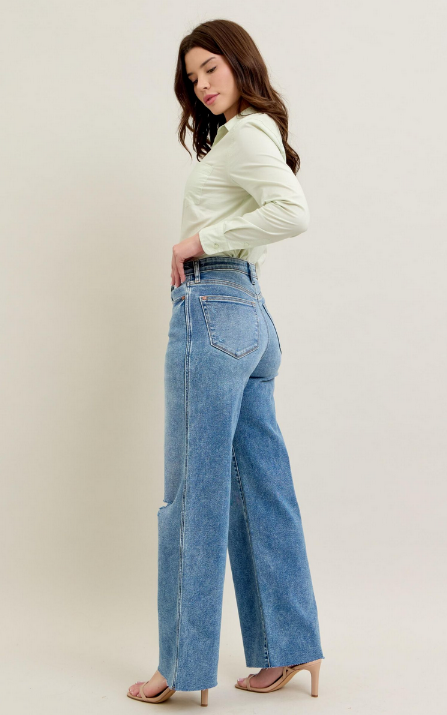 Judy Blue Vintage Wash Wide Leg Jeans By: Judy Blue