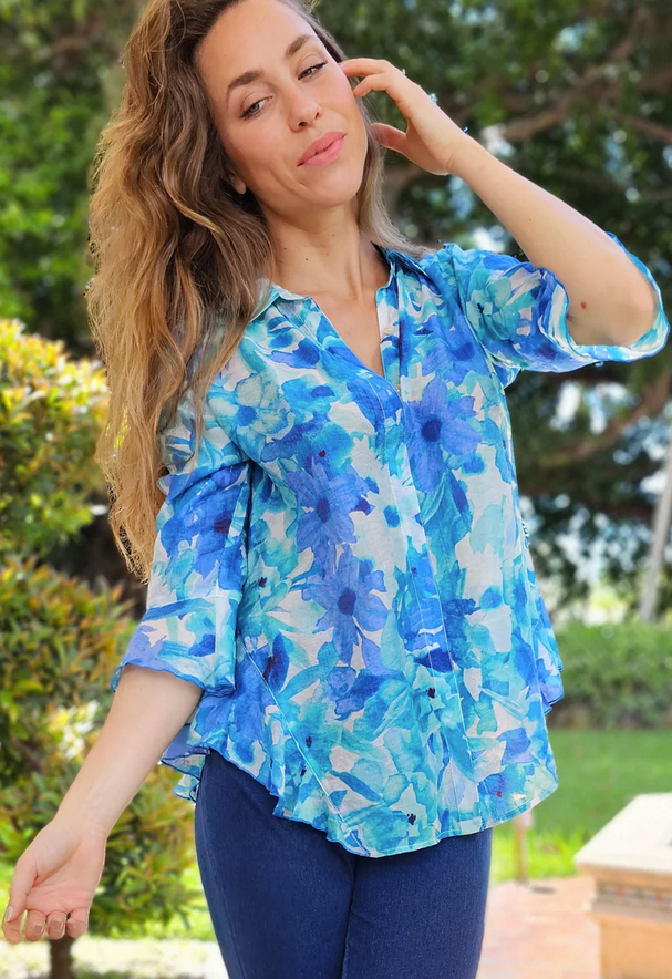 Summer Breeze Side Flounce Shirt By: Lior