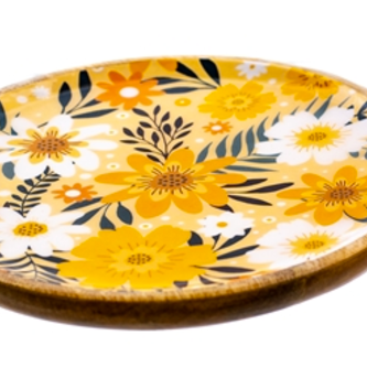 Round Sunny Mango Wooden Tray