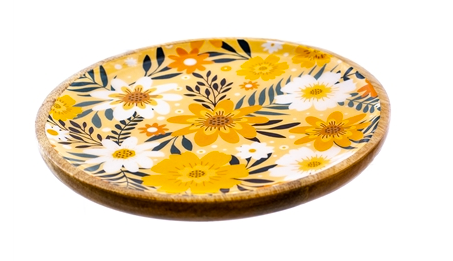 Round Sunny Mango Wooden Tray