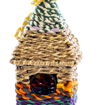 Handmade Rattan Nesting Birdhouse