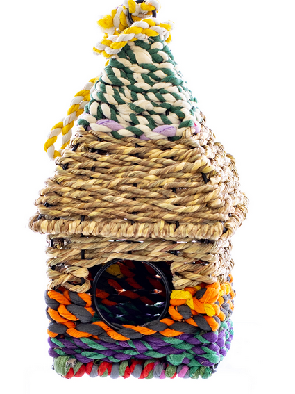 Handmade Rattan Nesting Birdhouse