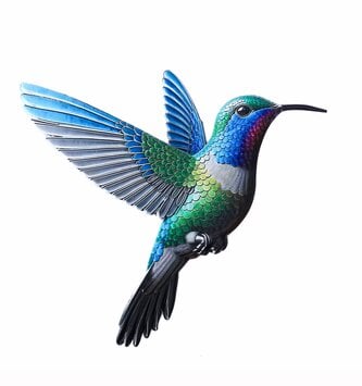 Hues of Blue Hanging Hummingbird