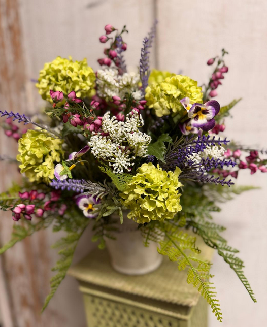 Custom Viburnum Wildflower Arrangement