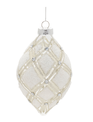 Frosted Diamond Shape Glass Ornament