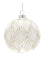 Frosted Diamond Shape Glass Ornament