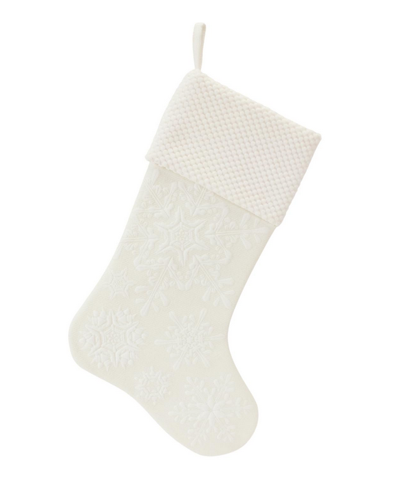 White Snowflake Stocking