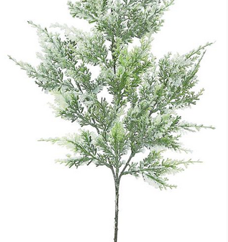 29" Snowy Cedar Spray