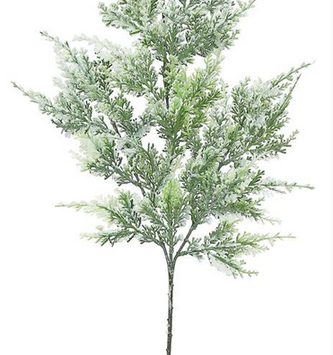 29" Snowy Cedar Spray