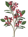 24" Red Currant Berry Spray