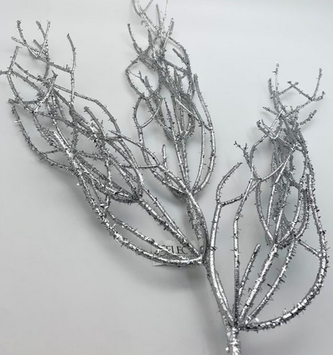 30" Glitter Twig Spray