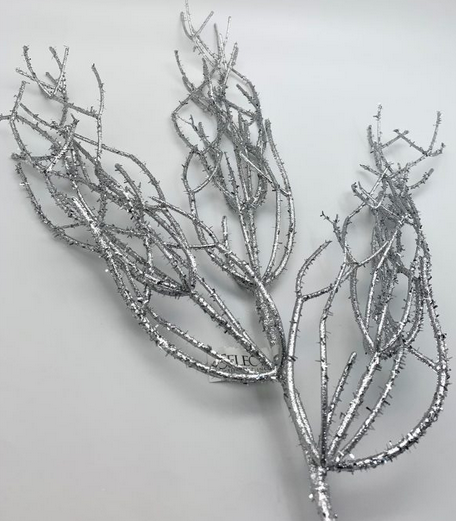 30" Glitter Twig Spray