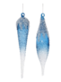 Snow Capped Blue Glass Ornament (2-Styles)
