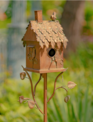 Copper Finish Powder Coated Iron Birdhouse Stake (5-Styles)