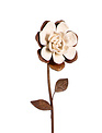 Antiqued Porcelain Flower Metal Garden Stake (4-Styles)