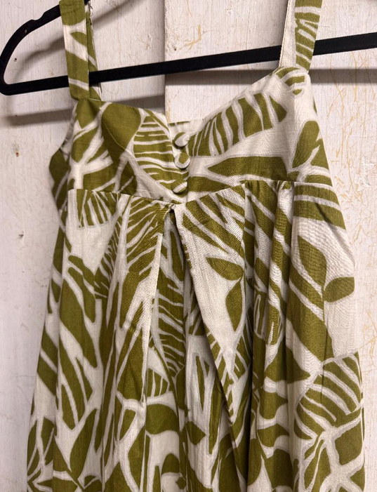 Multi Leaf Green & White Jumpsuit
