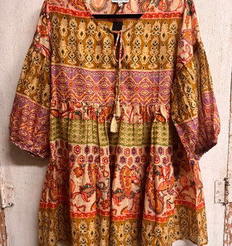 Multicolor Tiered Tunic/Dress