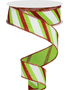 1.5'' x 10 YD Bold Peppermint Stripe Ribbon