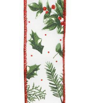 1.5'' x 10 YD Winter Foliage Ribbon