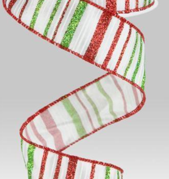 1.5'' x 10 YD Glitter Stripe Ribbon