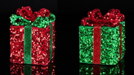 Red/Green Sequin Gift Package