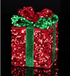 Red/Green Sequin Gift Package